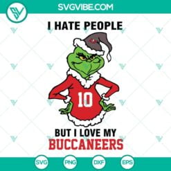 Christmas, Sports, SVG Files, Grinch I Hate People But I Love My Tampa Bay 2