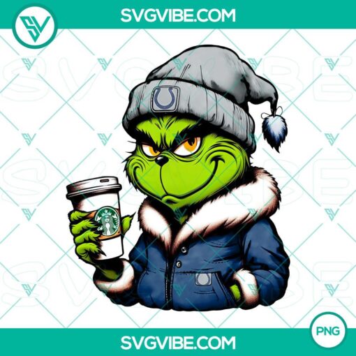 grinch indianapolis colts drink starbucks png mockup