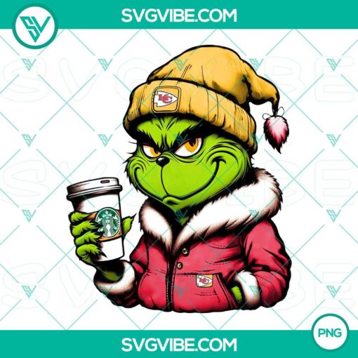 grinch kansas city chiefs drink starbucks png mockup