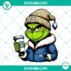Grinch-themed Kansas City Royals baseball drink Starbucks PNG logo design, featuring festive green color palette and team branding.