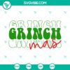 Grinch Christmas SVG design for download in PNG, DXF, EPS files.
