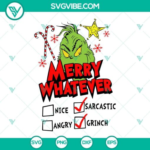 grinch merry whatever svg grinchmas svg merry grinchmas svg 4 mockup