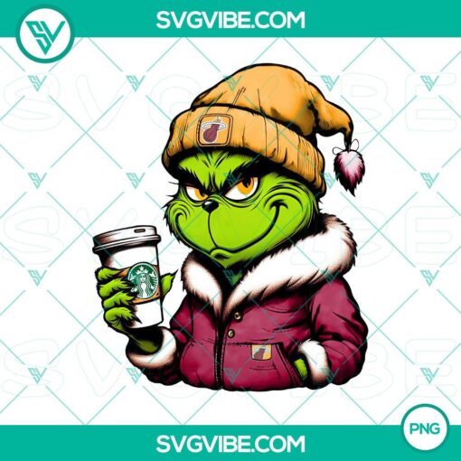 grinch miami heat drink starbucks png mockup