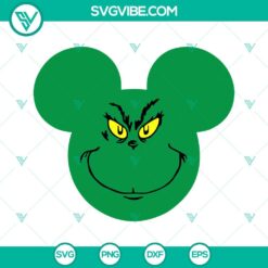 Christmas, SVG Files, Grinch Mickey Head SVG Images, Grinch Christmas SVG Image 19