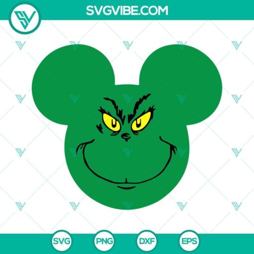 grinch mickey head svg grinch christmas svg png dxf eps files 4 mockup 1