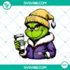 Grinch Minnesota Vikings themed Starbucks drink design in PNG format, perfect for download.
