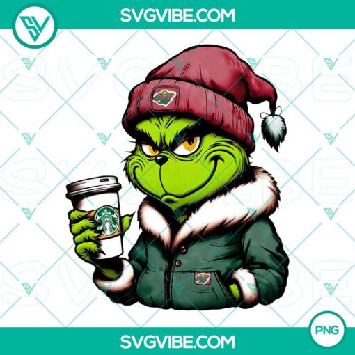 grinch minnesota wild drink starbucks png mockup