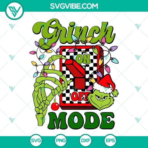 grinch mode on skeleton svg grinch christmas svg png dxf eps files 1 mockup