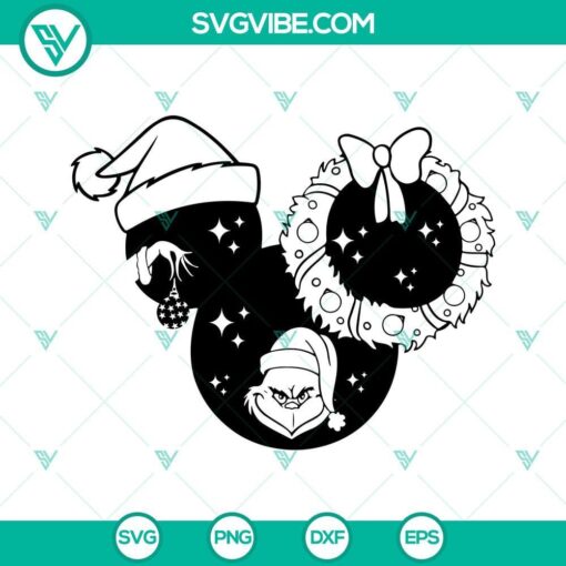 grinch mouse ears christmas svg grinch mouse head christmas svg grinch christmas svg 6 mockup