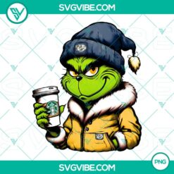 Grinch-themed Nashville Predators drink Starbucks logo PNG images, featuring festive collaboration designs with holiday character.