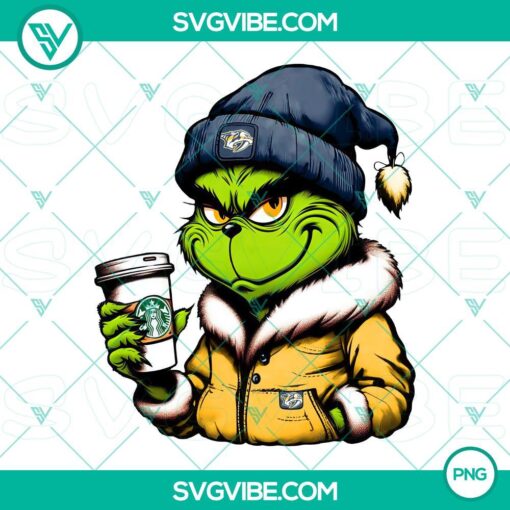 grinch nashville predators drink starbucks png mockup