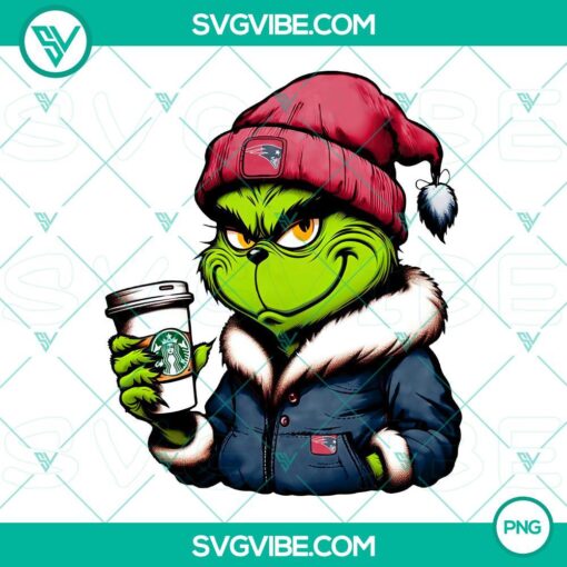 grinch new england patriots drink starbucks png mockup