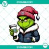 Grinch New Orleans Pelicans themed Starbucks drinks featuring PNG images. Unique crossover design. Perfect for fans and festive occasions.