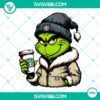 Grinch New Orleans Saints-themed Starbucks drink digital PNG files for holidays. Perfect for NFL fans.