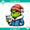 Grinch Oklahoma City Thunder-themed Starbucks drink PNG images for NBA fans and coffee lovers, featuring unique designs and team colors.