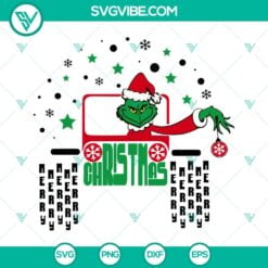 Christmas, SVG Files, Grinch On Jeep SVG Files, Grinch Christmas 4X4 Offroad 16