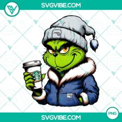 Grinch Orlando Magic themed Starbucks drink illustration in PNG format, featuring a festive design perfect for basketball fans.