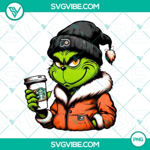 grinch philadelphia flyers drink starbucks png mockup