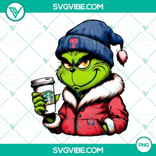 grinch philadelphia phillies baseball drink starbucks png mockup