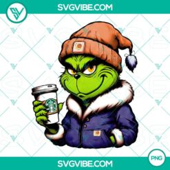 Grinch Phoenix Suns themed Starbucks drink digital PNG file, perfect for holiday season promotion.