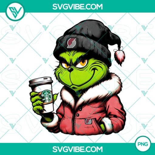 grinch portland trail blazers drink starbucks png mockup