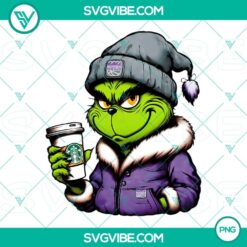 Grinch-themed Sacramento Kings Starbucks drink PNG file, featuring a festive design blending basketball team and holiday elements.