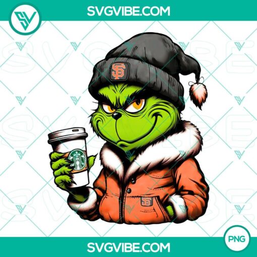 grinch san francisco giants baseball drink starbucks png mockup