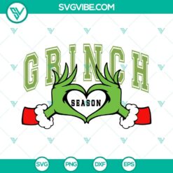 Christmas, SVG Files, Grinch Season SVG Images, Grinch Hand Heart SVG Download, 2