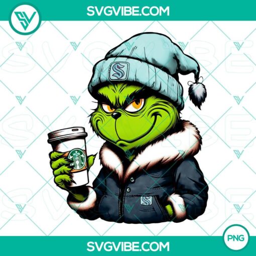 grinch seattle kraken drink starbucks png mockup