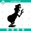 Grinch silhouette on a digital SVG cut file, perfect for holiday crafting projects.