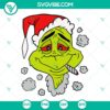Grinch smoking cannabis joint SVG for Christmas, holiday weed design download.