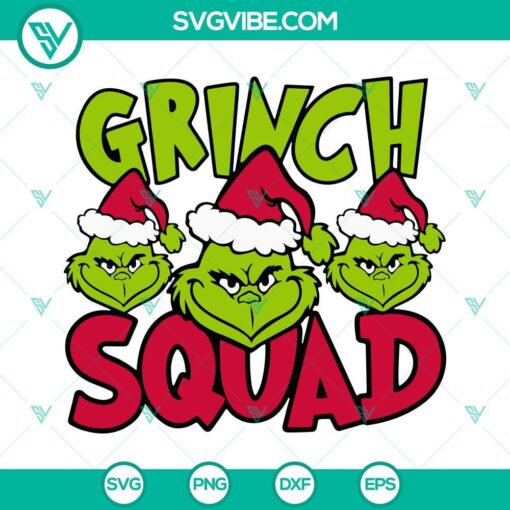 grinch squad svg christmas squad svg grinch face svg png dxf eps cutting files 5 mockup