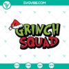 Grinch Squad SVG for Christmas - Festive and Merry design with Grinch characters, perfect for holiday crafting projects.