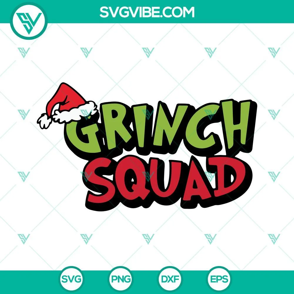 Christmas, SVG Files, Grinch Squad SVG File, Grinch Christmas SVG Files, Merry 1