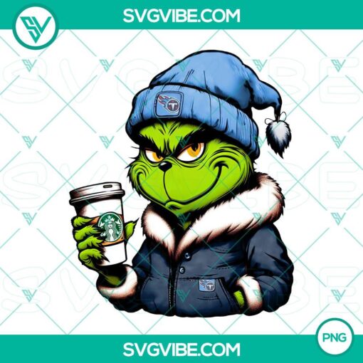 grinch tennessee titans drink starbucks png mockup