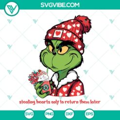 SVG Files, Valentine's Day, Ew Love Grinch Hand SVG File, Grinch Valentine SVG 4