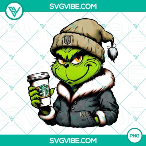 grinch vegas golden knights drink starbucks png mockup