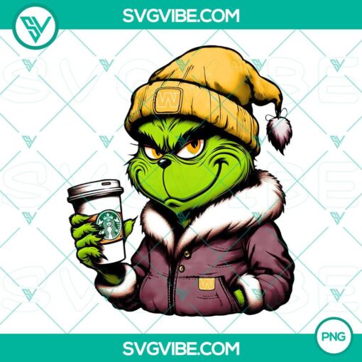 grinch washington commanders drink starbucks png mockup