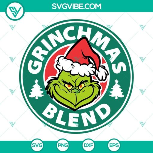 grinchmas blend svg grinch starbucks coffee svg dxf eps png silhouette vector clipart 6 mockup