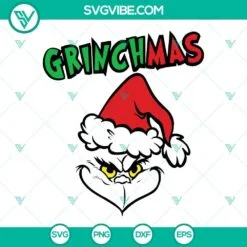 Christmas, SVG Files, Grinchmas SVG Image, Grinch Face Merry Christmas SVG 2