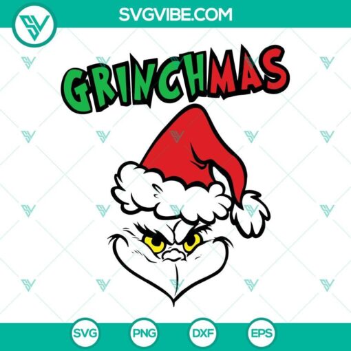 grinchmas svg grinch face merry christmas svg grinch christmas svg 6 mockup