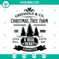 Christmas, SVG Files, Griswold Co Christmas Tree Farm SVG File PNG DXF EPS 3