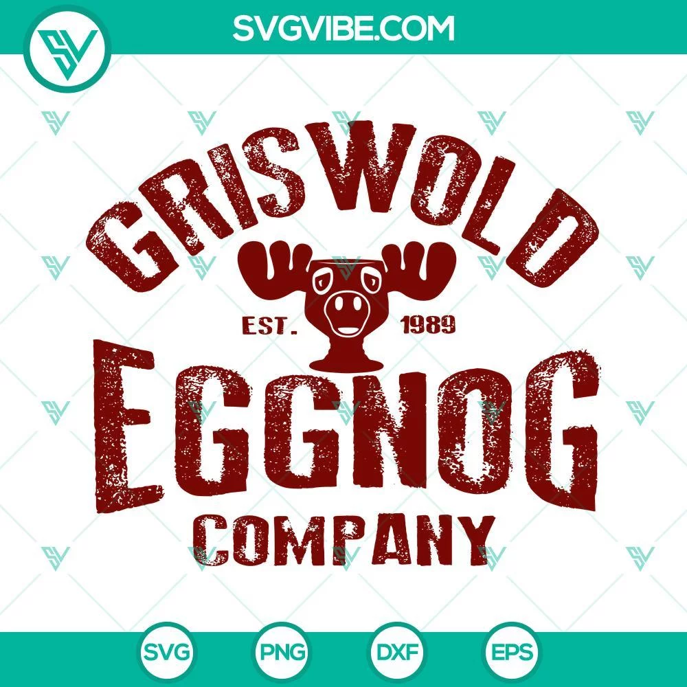 Christmas, SVG Files, Griswold Eggnog Company SVG File PNG DXF EPS Cut Files 1