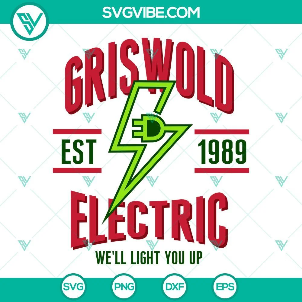 Christmas, SVG Files, Griswold Electric SVG File, Clark Griswold SVG File, 1