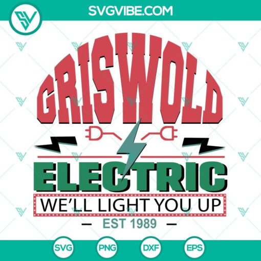 griswold electric well light you up svg griswold family christmas vacation svg vintage xmas movie svg digital file download 10 mockup