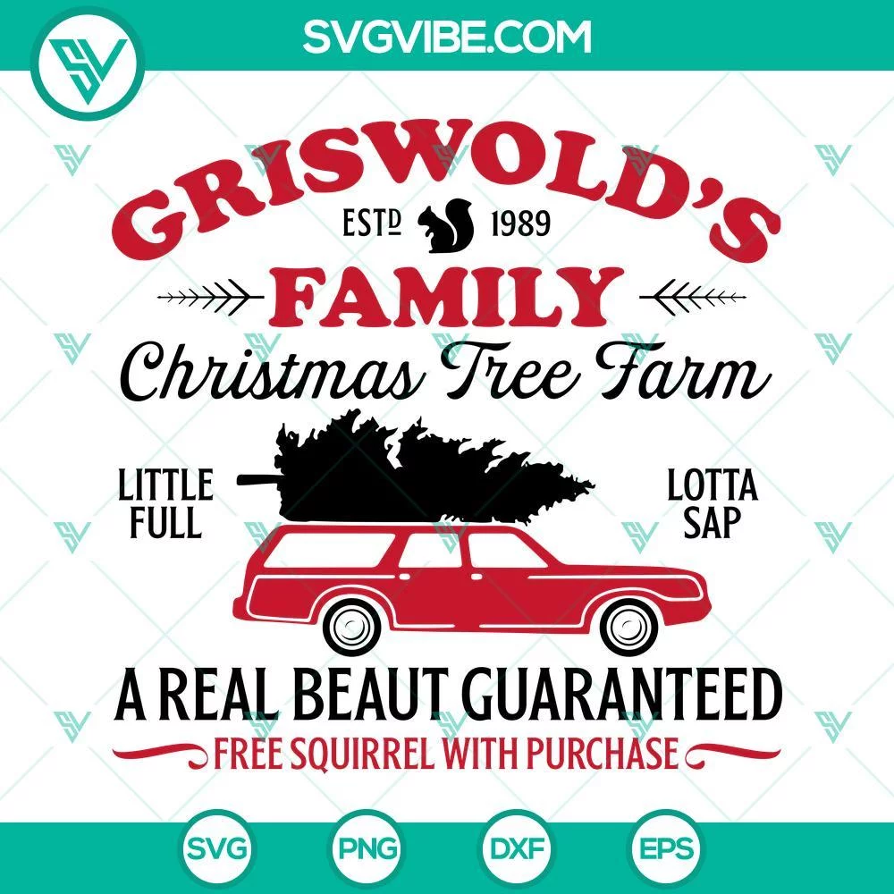 Christmas, SVG Files, Griswold’s Family Christmas Tree Farm SVG Images, 1