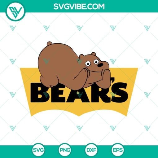 grizzly bear svg the bears svg funny bear cartoon svg we bare bears svg png dxf eps 6 mockup