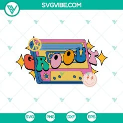 SVG Files, Trending, Groovy Cassette Tape SVG Download, Smiley Face SVG File, 2