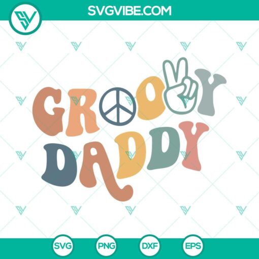 groovy daddy svg retro dad svg boho flowers svg hippie family svg png dxf eps cricut 6 mockup