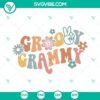 Boho flowers and hippie family themed Groovy Grammy SVG image download. Great for DIY projects.